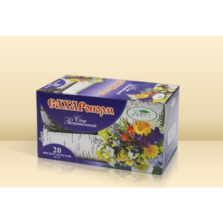 Чай лечебный ХОРСТ САХАРонорм (при диабете,сахаропонижающий) пак.-фильтр 2г №20