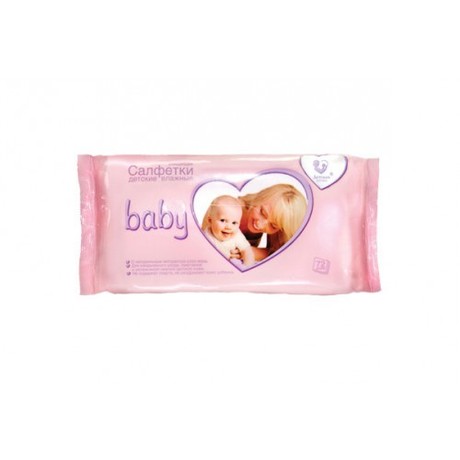 Салфетки детские ДЕТСКАЯ АПТЕКА BABY влажные с алоэ-вера, 72 шт.
