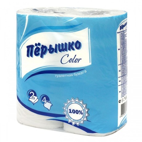 Бумага туалетная ПЕРЫШКО, 4 шт.   (белая)