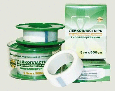 Лейкопластырь LEIKO катушка 2,5см x 500см (на нетканой основе) (карт. упак.)