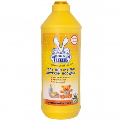 Гель для мытья детской посуды УШАСТЫЙ НЯНЬ Ромашка 500мл