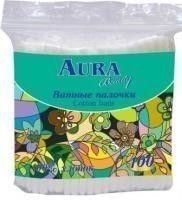 Ватные палочки AURA BEAUTY, 100 шт.  (пакет)