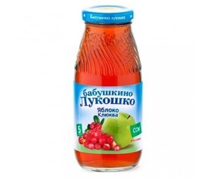 Сок БАБУШКИНО ЛУКОШКО яблоко/клюква  (с 5 мес.) 200мл