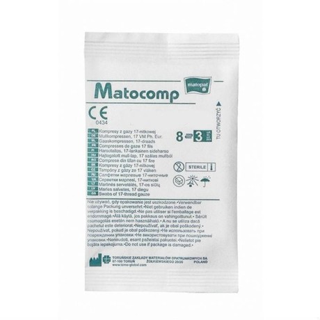Салфетки MATOCOMP марл. стер. 5см х 5см 8 слоев 17-нитей, 3 шт.
