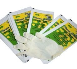 Перчатки смотровые стерильные разм. M (латексные опудренные диагностические с валиком AQL 1.0)