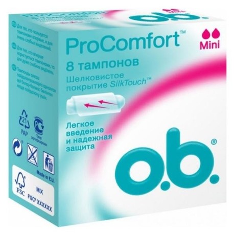 Тампоны гигиенические O.B. Mini, 8 шт.