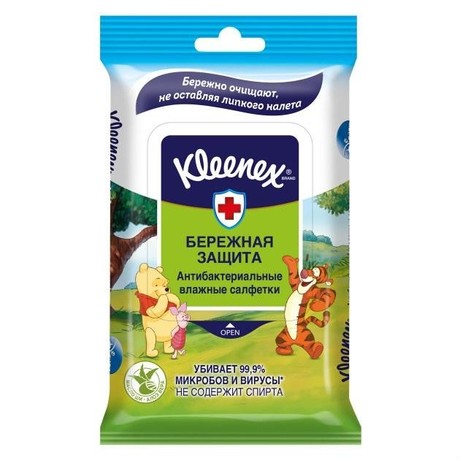 Салфетки детские KLEENEX Дисней влажные антибактериальные, 10 шт.