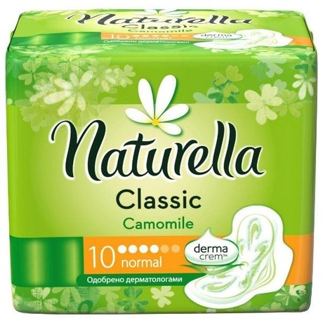 Прокладки гигиенические NATURELLA Camomile Classic Normal с крылышками, 10 шт. + 2