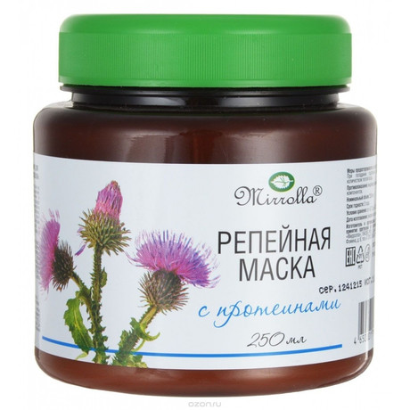 Маска косметическая РЕПЕЙНАЯ с протеином для волос 250мл