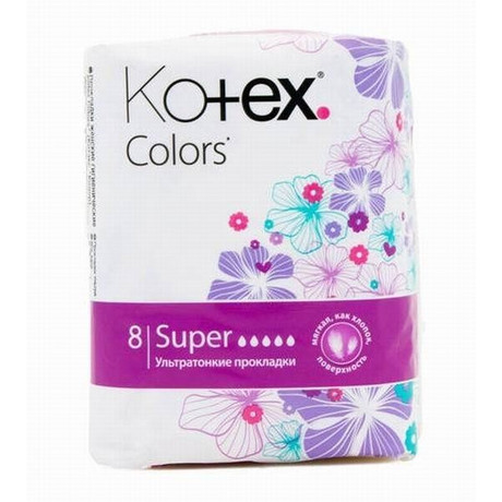 Прокладки гигиенические KOTEX Color Ultra Setz Super,  8 шт.