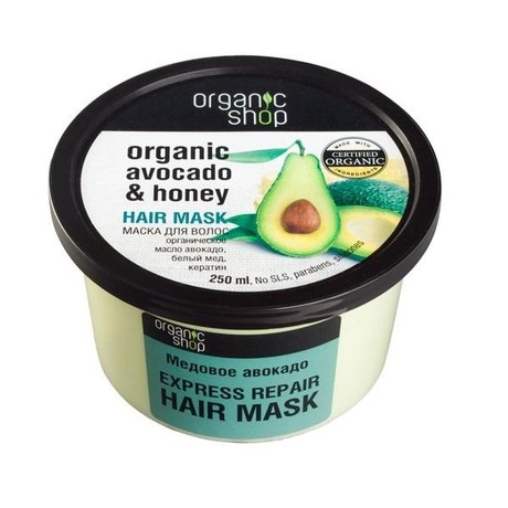ORGANIC SHOP маска для волос Медовое авокадо 250мл