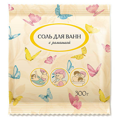 Соль для ванн пакет 300 г ромашка