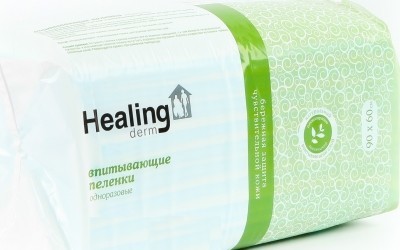 Пеленка Healing Derm впитывающая для лежачих больных 90 х 60, 5 шт.