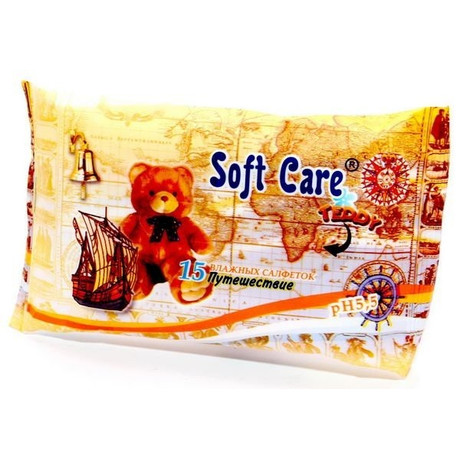 Салфетки детские TEDDY Soft Care влажные, 15 шт. (арт. 7023)