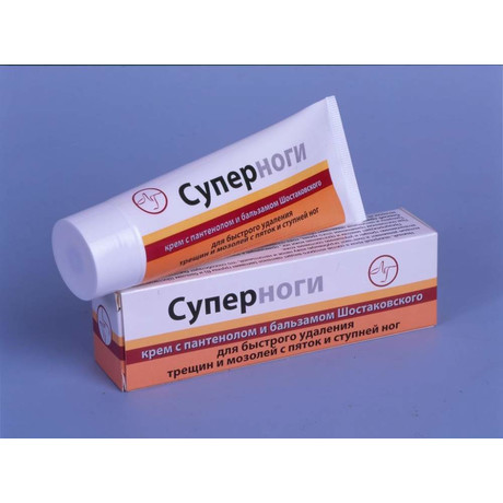 Крем СУПЕР НОГИ с бальзамом Шостаковского и Пантенолом для пяток 75г