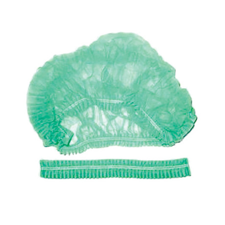 Шапочка Шарлотта гармошка зеленая (основа нетканая)