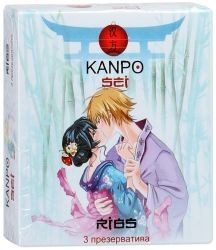 Презерватив KANPO SEI, 3 шт.  Ribs (ребристые - белая упаковка)