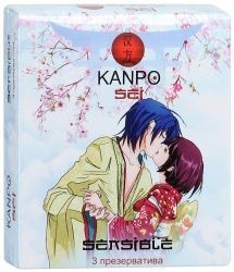 Презерватив KANPO SEI, 3 шт.  Sensible (тонкие - белая упаковка)