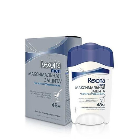 Дезодорант REXONA Максимальная защита Чистота и Уверенность 45мл (крем)