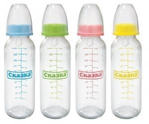 Бутылочка детская СКАЗКА 1019 стекло 250мл