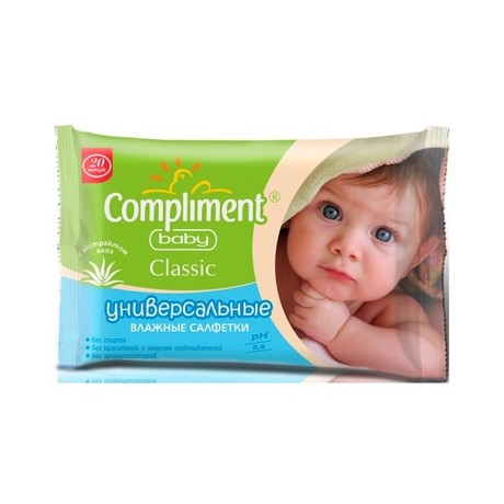 Салфетки детские COMPLIMENT Baby Comfort влажные, 60 шт.  