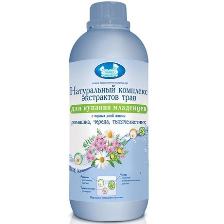 Средство для купания НАША МАМА Натуральный комплекс экстрактов трав для детей ромашка/череда/тысячел 500мл (арт. 3503-1)