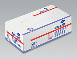 Перчатки смотровые нестерильные  разм. M (латексные PEHA-SOFT неопудренные)