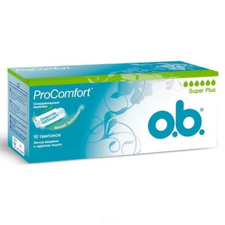 Тампоны гигиенические O.B. ProComfort Super Plus, 16 шт. + 50%