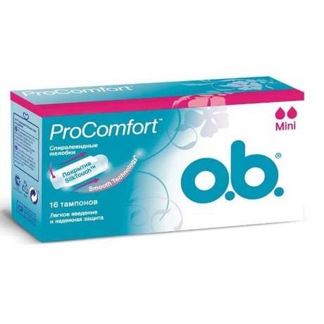 Тампоны гигиенические O.B. ProComfort Normal, 16 шт. + Mini, 8 шт.  промо