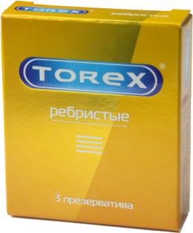 Презерватив TOREX ребристые, 3 шт.