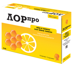 Алвоген ЛОРпро леденцы, 16 шт. (мед-лимон)