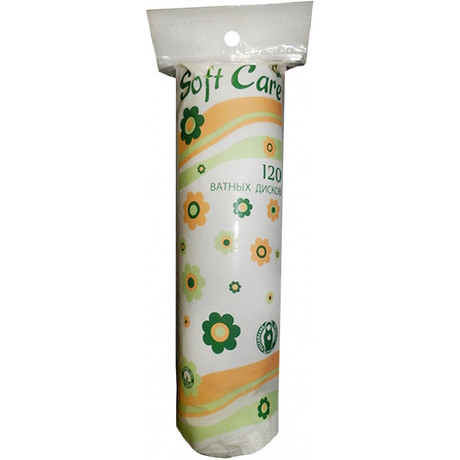 Ватные диски SOFT CARE, 120 шт.