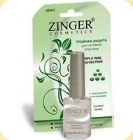 Лак для ногтей ZINGER Тройная защита для покрытия и укрепления ногтей "2в1" 12 мл (мод. NC32)