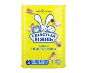 Подгузники УШАСТЫЙ НЯНЬ midi, 18 шт.