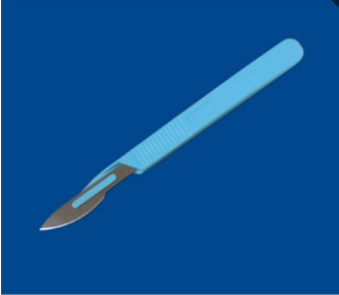 Скальпель стерильный хирургический одноразовый №23 (карбон. сталь)