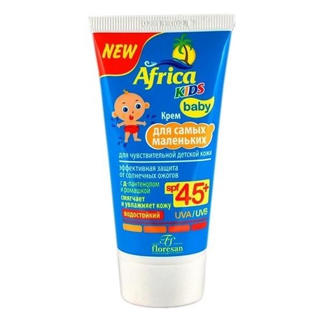 Крем детский AFRICA KIDS солнцезащитный для чувствительной кожи SPF-45+ 50мл