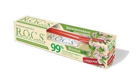 Зубная паста РОКС Бионика 74г + зубная щетка классическая средняя (PR99)