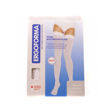 Чулки ERGOFORMA противоэмболические (1кл. ком.)разм. 3 (арт. 217) бел.