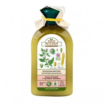 Бальзам-маска ЗЕЛЕНАЯ АПТЕКА против выпадения волос Лопух  и протеины Пшеницы 300мл