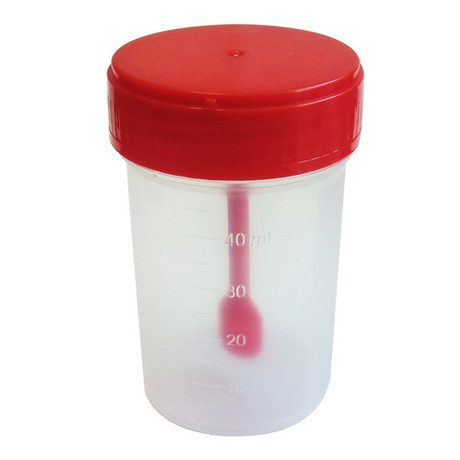 Контейнер для сбора биоматериалов 60 мл стерильный с лопаткой