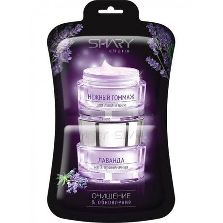 Скраб SHARY для лица и шеи Нежный гоммаж лаванда