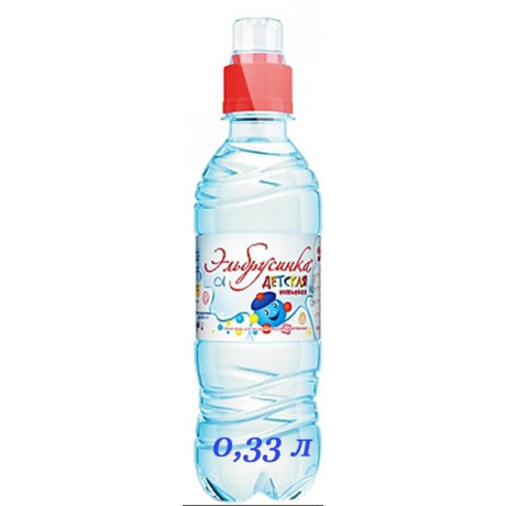 Вода минеральная ЭЛЬБРУСИНКА для детей спорт 0,33л (н/газ.)