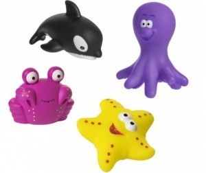 Набор КУРНОСИКИ 25032 игрушек для ванны "Морские животные" , 4 шт.