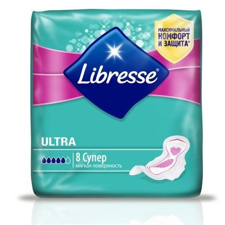 Прокладки гигиенические LIBRESSE Super Ultra Soft , 8 шт.