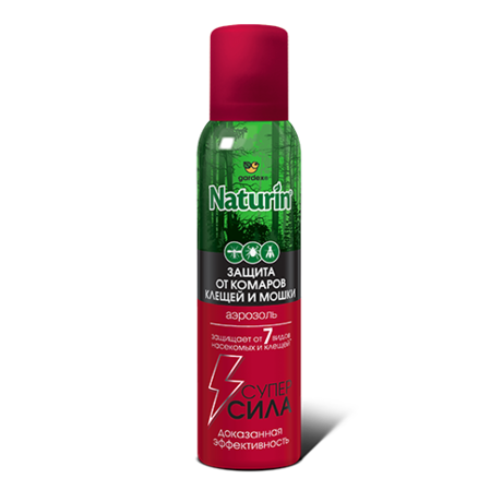 Гардекс Натурин Супер Сила "3в1 аэразоль от комаров, клещей и мошки 150 мл