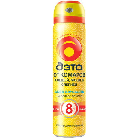 ДЭТА-аэрозоль аэразоль Aqua профессиональный от мошек, клещей, комаров 75мл