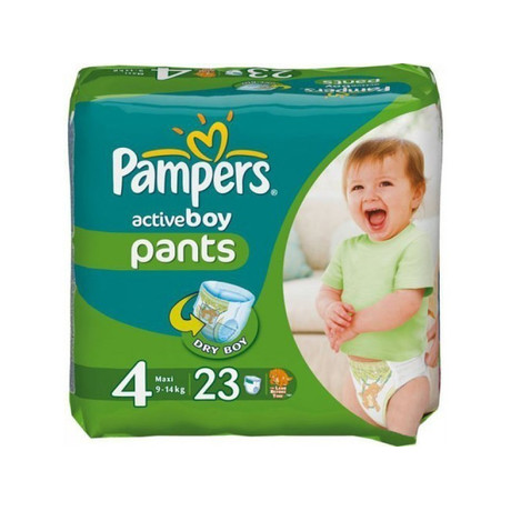 Подгузники-трусики PAMPERS Active baby Maxi для мальчиков (9-14кг), 23 шт.