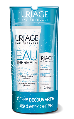 Uriage крем увлажняющий для рук 30мл + стик увлажняющий 4г