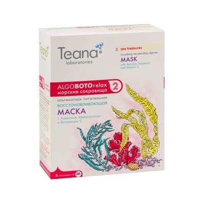 Маска косметическая TEANA Laboratories "ALGO BOTORELAX" Морские сокровища 30 г, 5 шт.