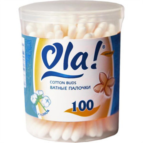 Ватные палочки OLA Silk Sensetiv, 100 шт.  (стакан)